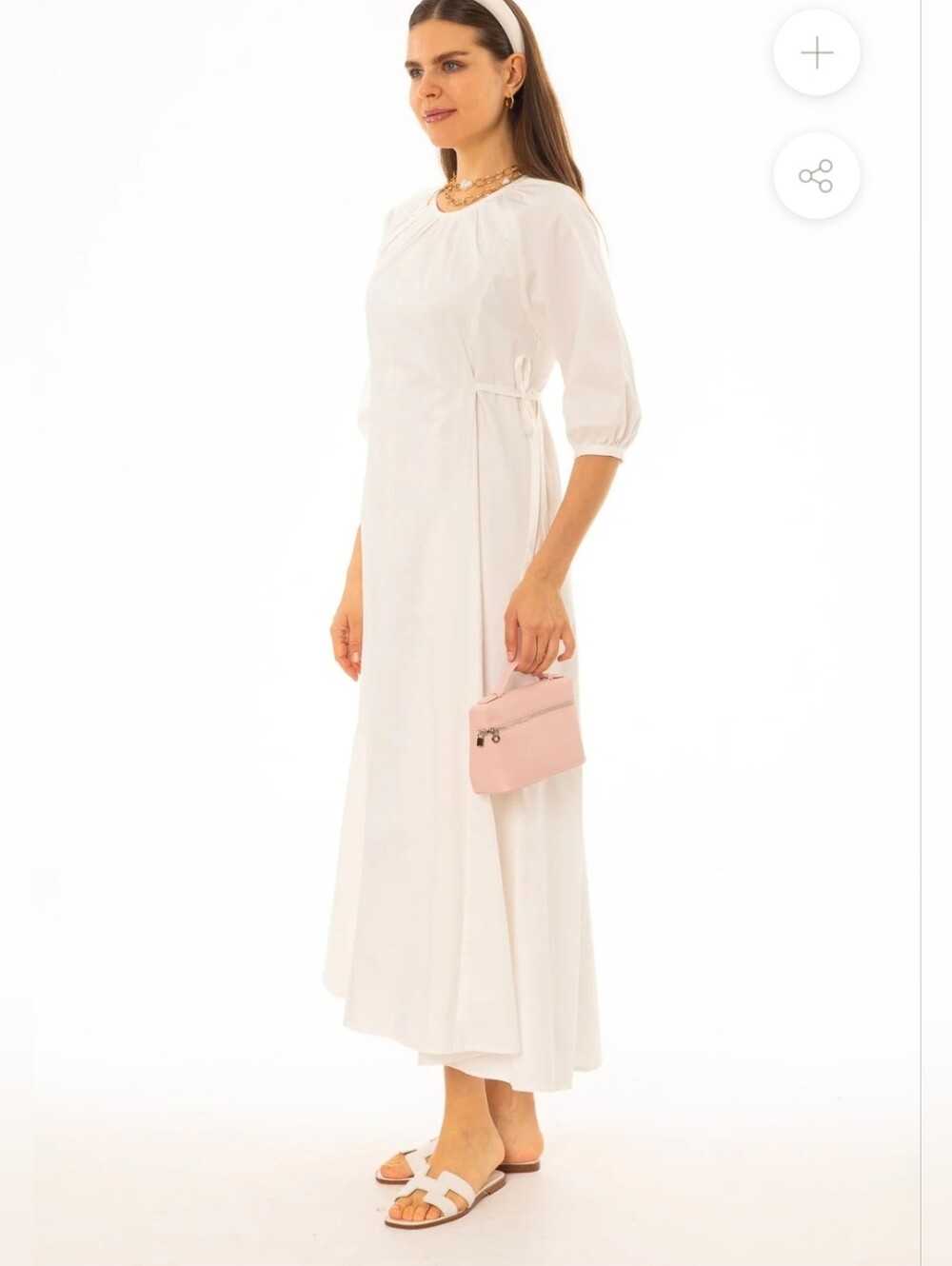 BLANK Side Tie Cotton Maxi